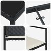 vidaXL Ensemble de salle &agrave; manger pour jardin 5 pcs Noir