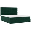 VidaXL Cadre de lit ottoman avec matelas vert fonc&eacute; 180x200cm velours