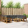 vidaXL Ensemble de canap&eacute;s d'ext&eacute;rieur 10 pcs Naturel et Anthracite