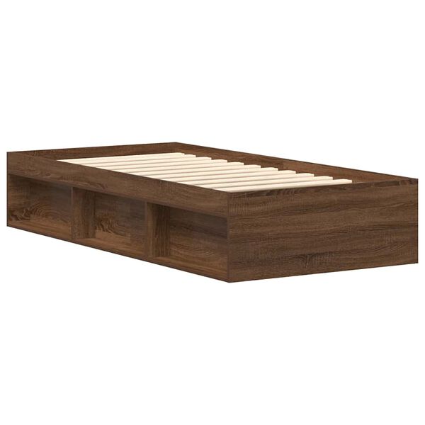 vidaXL Cadre de lit sans matelas ch&ecirc;ne marron 90x200 cm