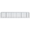 vidaXL Panier gabion avec couvercle 550x100x100 cm fer galvanis&eacute;
