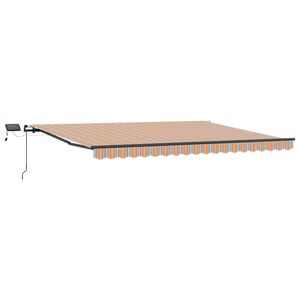 vidaXL Auvent r&eacute;tractable Multicolore 400 &times; 350 cm Tissu et Aluminium
