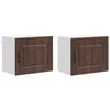 vidaXL Panneau de lave-vaisselle Kalmar 2 pc Ch&ecirc;ne brun