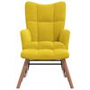 vidaXL Chaise à bascule avec repose-pied Jaune moutarde Velours