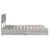 vidaXL Lit de Rangement Gris Sonoma 140 x 200 cm Bois d'ing&eacute;nierie