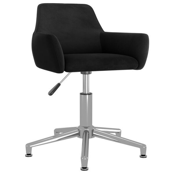 vidaXL Chaise pivotante de bureau Noir Velours