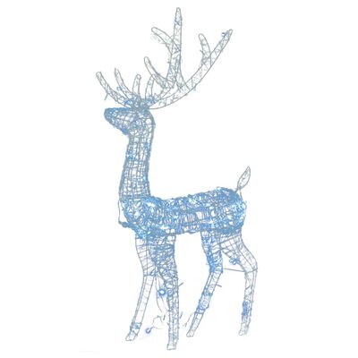 vidaXL Décorations de Noël de renne Acrylique 3 pcs 120 cm Blanc froid
