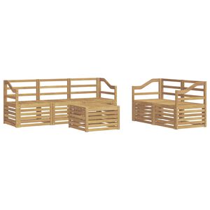 vidaXL Ensemble de canap&eacute;s d'ext&eacute;rieur 6 pc Blanc Bois d'Acacia Massif