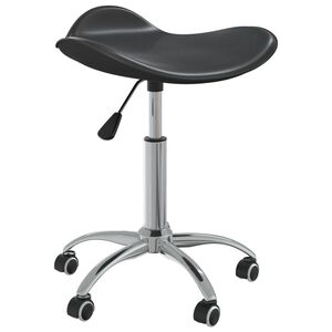 vidaXL Chaise pivotante &agrave; manger Noir Similicuir