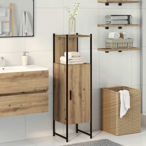 vidaXL Armoire de salle de bain chêne artisanal 33x33x120,5 cm