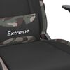 vidaXL Chaise de jeu avec repose-pied Noir et camouflage Tissu