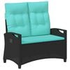 vidaXL Banc de jardin avec oreiller 105 x 60 x 112 cm acier