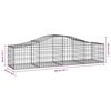 vidaXL Paniers à gabions arqués 12 pcs 200x50x40/60 cm fer galvanisé