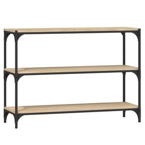 vidaXL Biblioth&egrave;que Ch&ecirc;ne Sonoma 100x33x70,5cm Bois d'ing&eacute;nierie acier