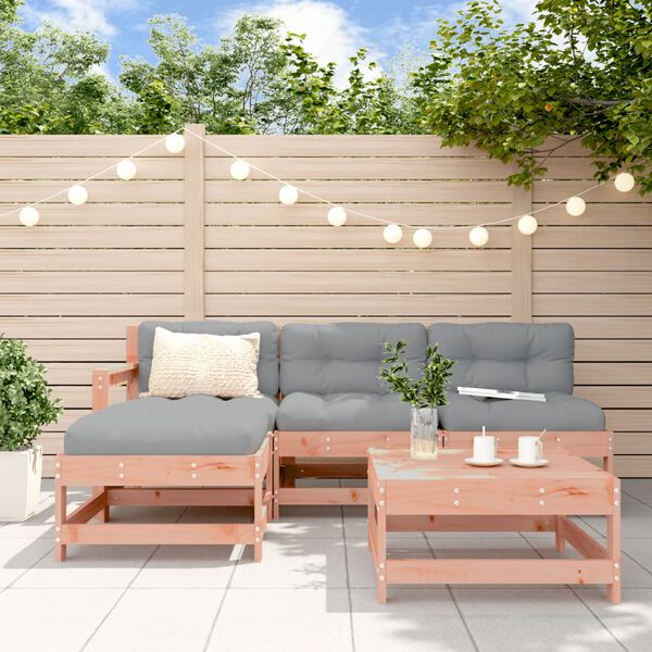 vidaXL Salon de jardin 5 pcs bois massif douglas