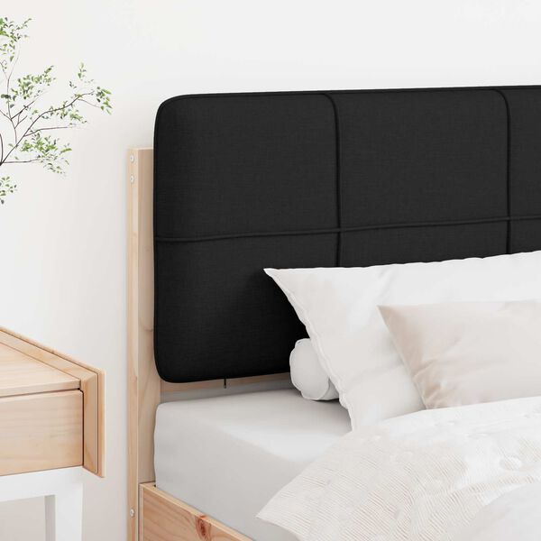 vidaXL Tête de lit capitonnée Marron et Noir 75 cm Pin massif