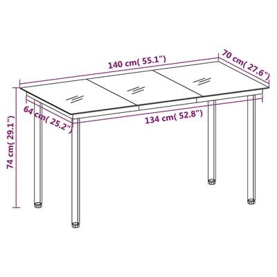 vidaXL Ensemble à manger de jardin 7 pcs Gris clair