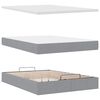 VidaXL Cadre de lit ottoman et matelas gris clair 140x200 cm tissu