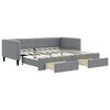 vidaXL Lit de jour avec lit gigogne et tiroirs 100x190 cm tissu