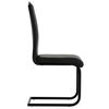 vidaXL Chaises à manger cantilever lot de 6 noir similicuir