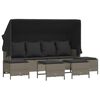 vidaXL Salon de jardin 5 pcs avec coussins gris clair r&eacute;sine tress&eacute;e