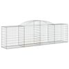vidaXL Panier de gabions arqu&eacute; 300x50x80/100 cm Fer galvanis&eacute;