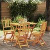 vidaXL Ensemble bistro de jardin 5 pcs Marron Bois d'acacia massif