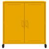 vidaXL Buffet jaune moutarde 68x39x72 cm acier