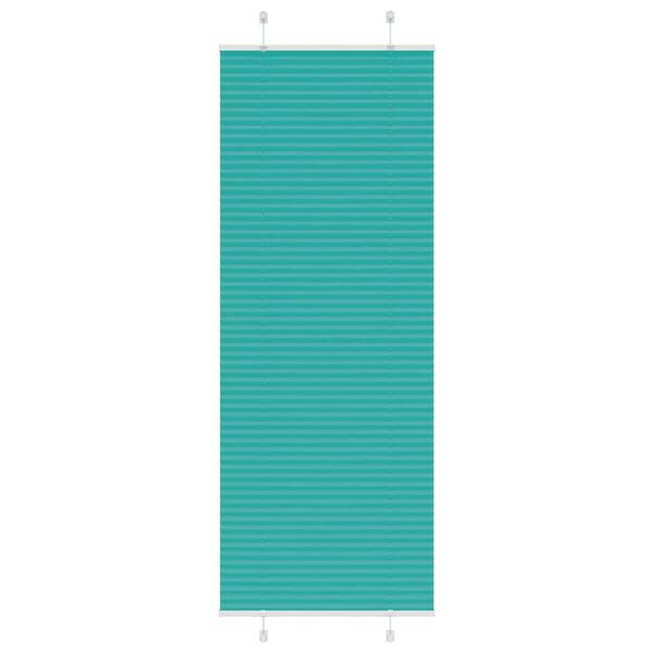 vidaXL Store pliss&eacute; vert p&eacute;trole 80x200 cm largeur du tissu 79,4 cm