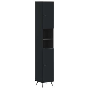 vidaXL Armoire de Salle de Bain avec &Eacute;tag&egrave;re Ouverte BREDA Noir