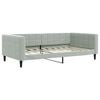 vidaXL Lit de jour gris clair 100x190 cm velours