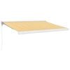 vidaXL Auvent r&eacute;tractable jaune et blanc 3x2,5 m tissu et aluminium