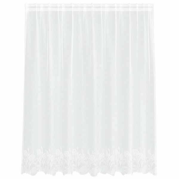 vidaXL Rideau en Dentelle Floral Blanc 160 x 200 cm Polyester
