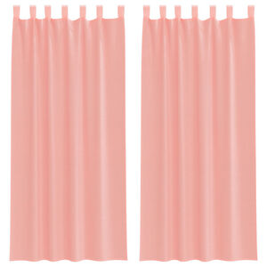 vidaXL Rideaux en voile avec boucles 2 pcs rose 140x245 cm