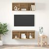 vidaXL Ensemble meuble TV 2 pcs Ch&ecirc;ne artisanal 37 x 37 x 107 cm
