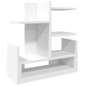 vidaXL Organisateur de bureau blanc 49x20x52,5 cm bois d'ing&eacute;nierie