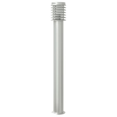 vidaXL Lampadaire d'extérieur argenté 110 cm acier inoxydable