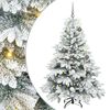vidaXL Sapin de No&euml;l artificiel avec 150 LED Blanc 150 cm PE et PVC