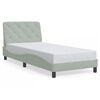 vidaXL Cadre de lit sans matelas gris clair 90x200 cm velours