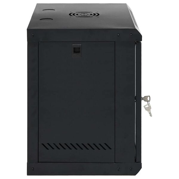 vidaXL Armoire r&eacute;seau avec stockage Noir 53 x 45 x 60 cm Acier