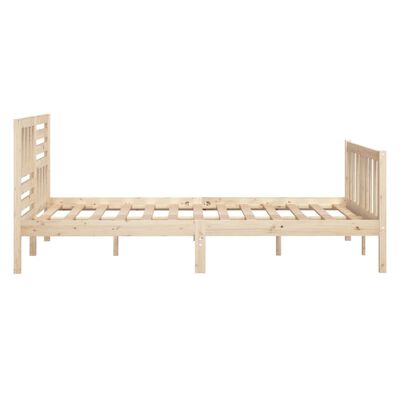 vidaXL Cadre de lit Bois massif 140x190 cm