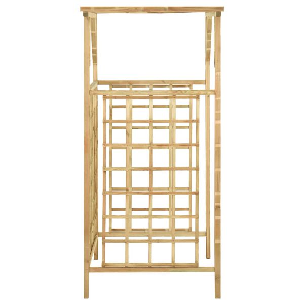 vidaXL Pergola de jardin pour poubelles doubles Bois de pin impr&eacute;gn&eacute;