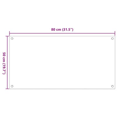 vidaXL Dosserets de cuisine 2 pcs transparent 80x50 cm verre trempé