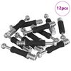 vidaXL Vis de verrou &agrave; came 12 pi&egrave;ces Argent et noir M6 x 40 mm m&eacute;tal