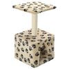 vidaXL Arbre &agrave; chat avec griffoirs en sisal 55 cm Beige Motif de pattes