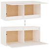 vidaXL Meubles TV 2 pcs Blanc Bois massif de pin