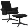 vidaXL Fauteuil pivotant avec repose-pieds Noir Velours