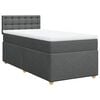 vidaXL Sommier &agrave; lattes de lit avec matelas Gris fonc&eacute; 80x200 cm Tissu