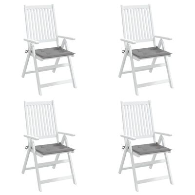 vidaXL Coussins de chaise de jardin lot de 4 gris 40x40x3 cm