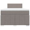 vidaXL Sommier &agrave; lattes de lit avec matelas Taupe 120x200 cm Tissu